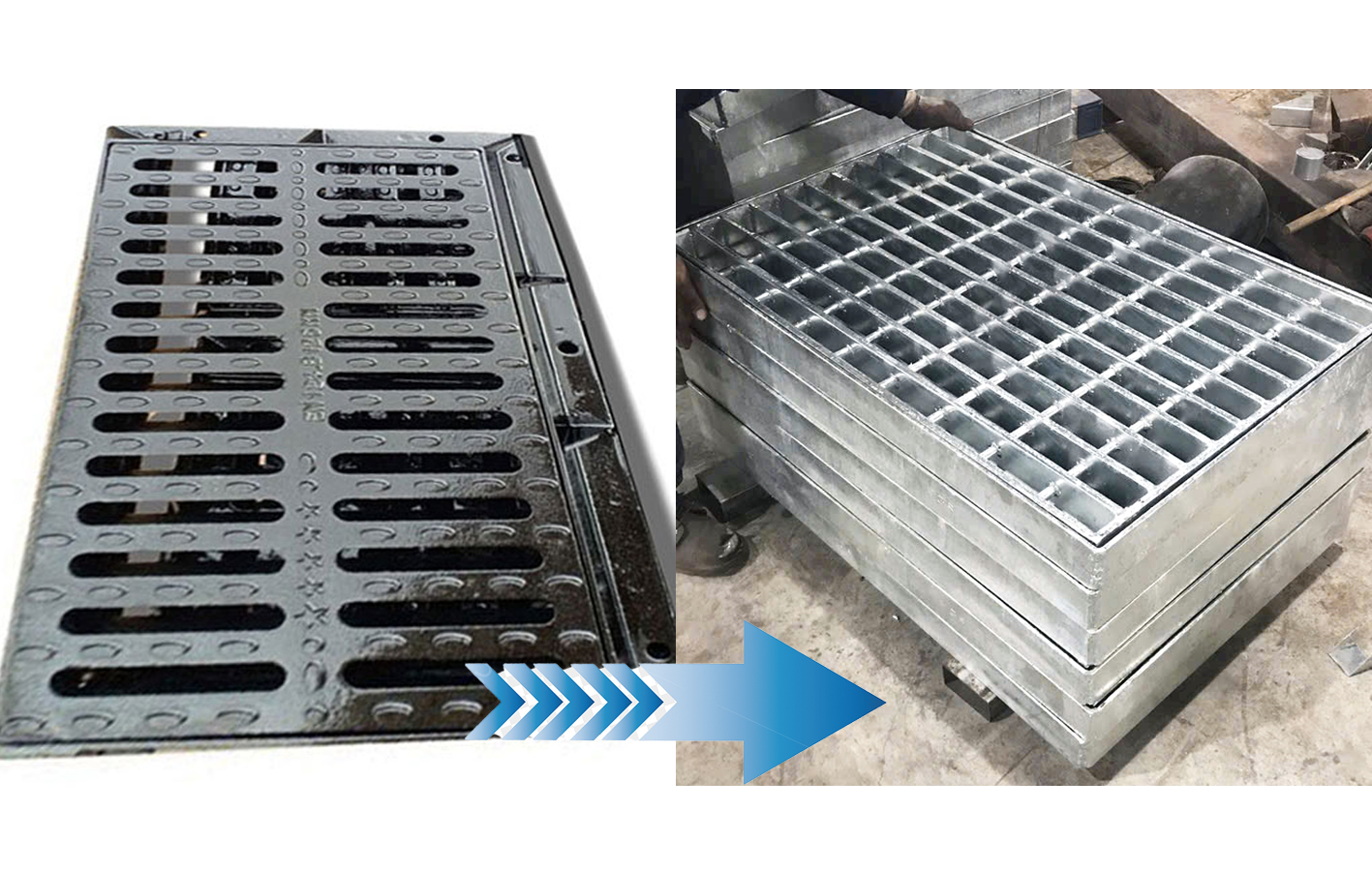 Xu hướng chuyển đổi grating thoát nước từ gang sang thép mạ kẽm nhúng nóng: Giải pháp tối ưu cho hạ tầng hiện đại